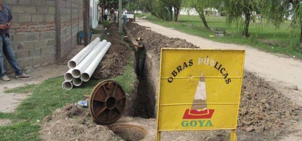 Goya: Nueva obra de extensi�n de red cloacal en barrio Sarmiento