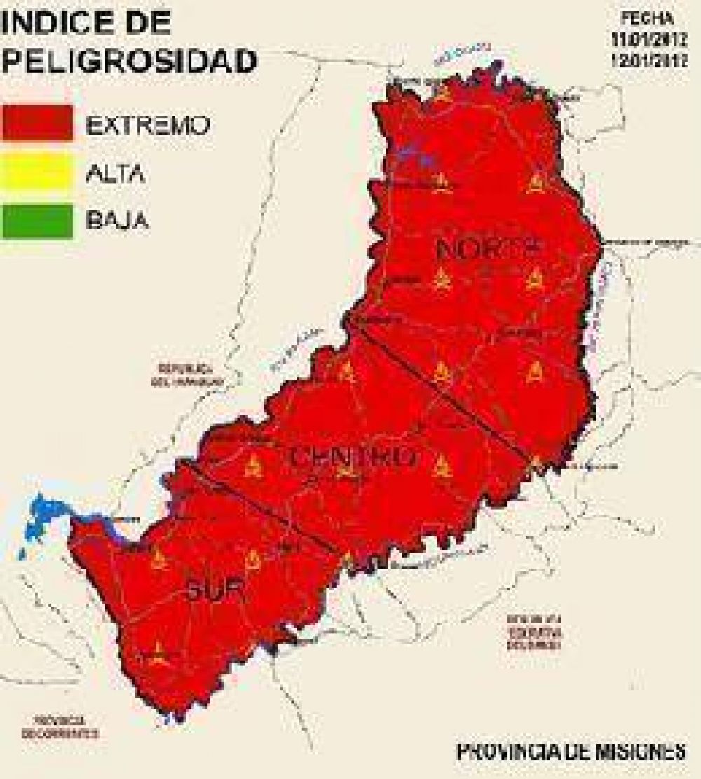 El riesgo de incendios sigue muy alto en toda la provincia