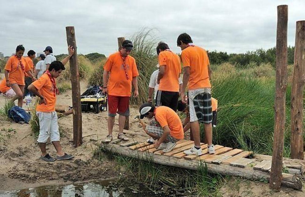 Los scouts construyeron nuevas instalaciones y carteler�a para la Reserva