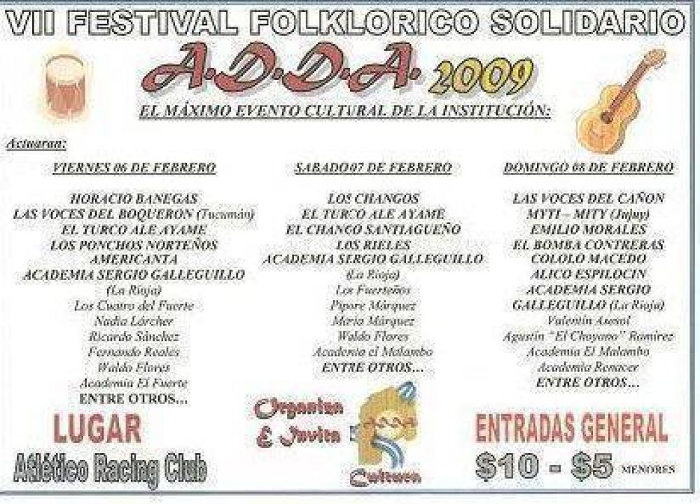 Gran festival solidario de ADDA en Andalgal�