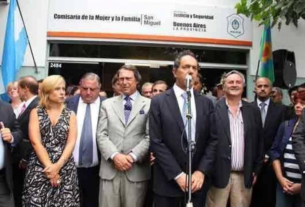 El gobernador Scioli en San Miguel, otra vez