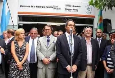 El gobernador Scioli en San Miguel, otra vez