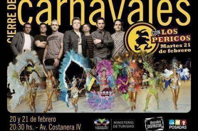 Los Pericos, en el cierre de los Carnavales en Posadas