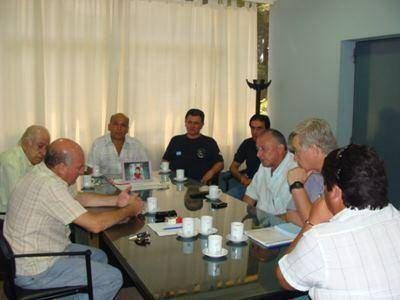 Walter Ariel Santalla con dirigentes gremiales