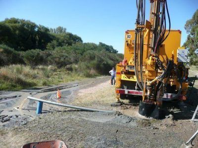 Contin�an las obras en Villa Ventana