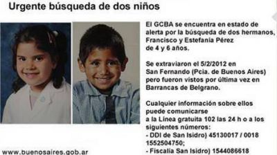 Contin�a la b�squeda de dos hermanitos desaparecidos desde el 5 de febrero