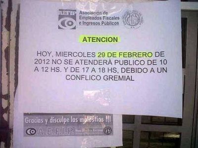 Paro de trabajadores de AFIP: no habr� atenci�n en Olavarr�a este mi�rcoles
