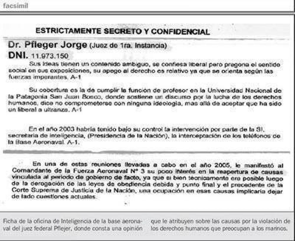 Comienza hoy el juicio por el espionaje ilegal en la Base Almirante Zar