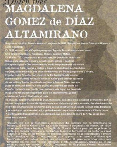 LUJ�N - EN EL DIA DE LA MUJER EL DR. OSCAR LUCIANI RENDIRA HOMENAJE A MAGDALENA GOMEZ DE DIAZ ALTAMIRANO