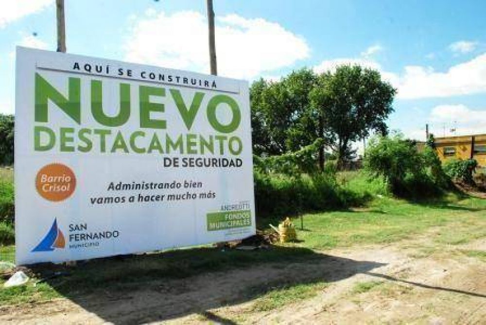 Comenzaron las obras del nuevo destacamento policial en el Barrio Crisol de San Fernando