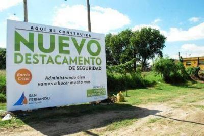 Comenzaron las obras del nuevo destacamento policial en el Barrio Crisol de San Fernando