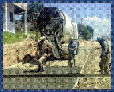 Hundimiento de calles y veredas en la ciudad.