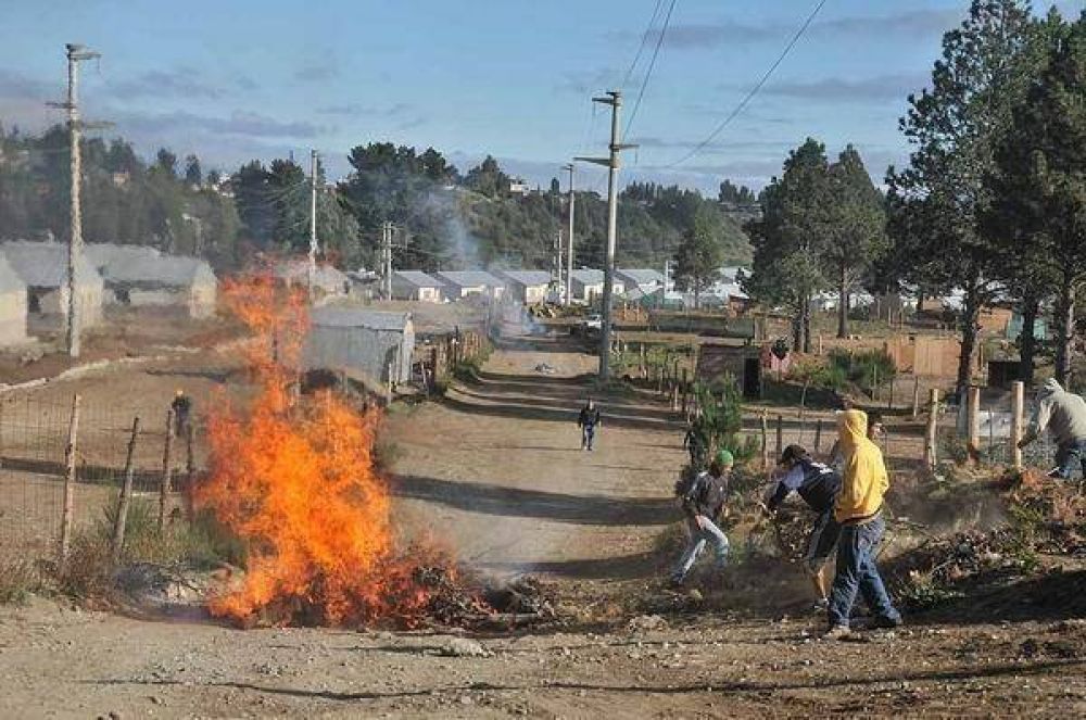 Momentos de tensi�n en intento de desalojo de terrenos municipales