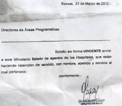 Modelo de Persecuci�n: Lujan pidi� el listado de los empleados que paran