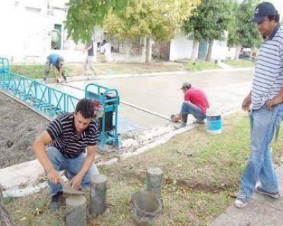 Iniciaron la pavimentaci�n de la calle 8 de Junio