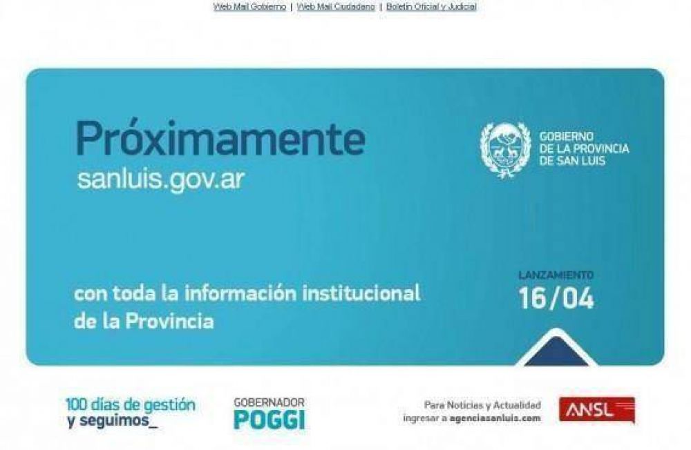 El Gobierno de San Luis renueva su portal de internet