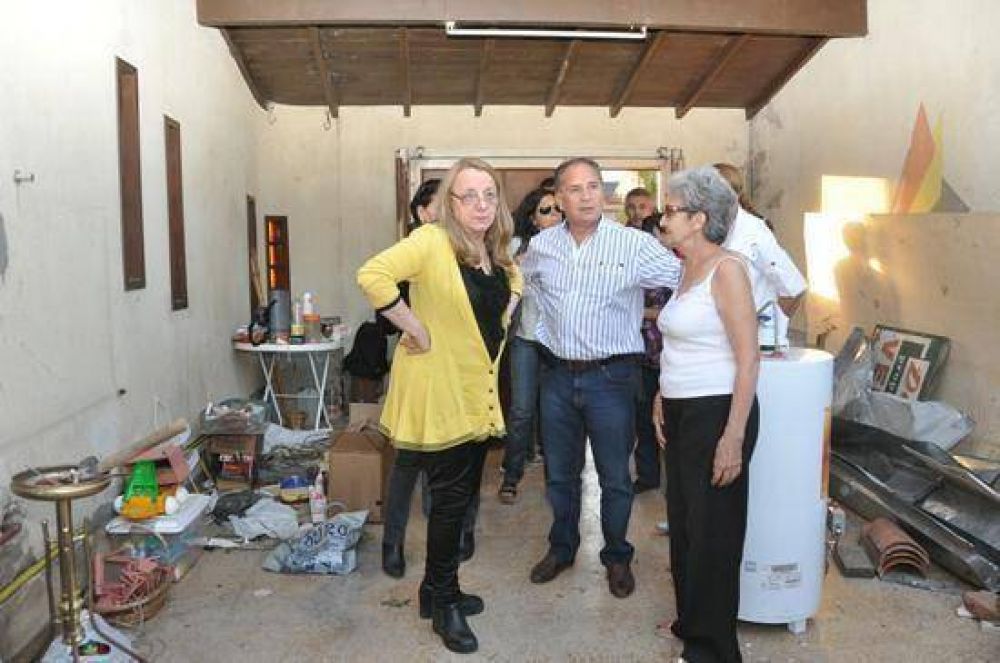 Alicia Kirchner y Alberto Descalzo recorrieron las zonas afectadas