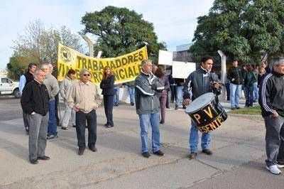 Protesta de trabajadores de Vialidad