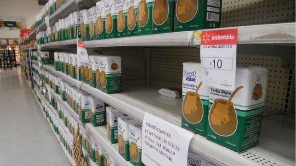 Con g�ndolas vac�as, anoche hubo acuerdo por la yerba