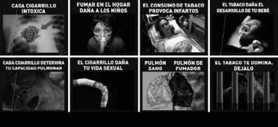 Las nuevas cajas de cigarrillos, con impactantes im�genes y leyendas