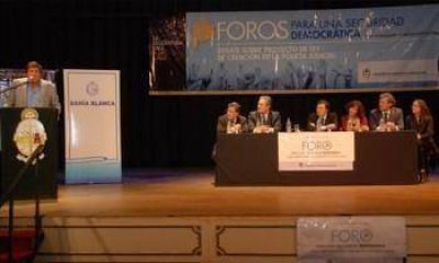 Mariotto encabez� el debate sobre la creaci�n de la Polic�a Judicial