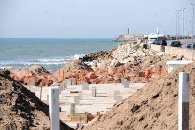 Avanzan las obras en el nuevo balneario de Playa Grande