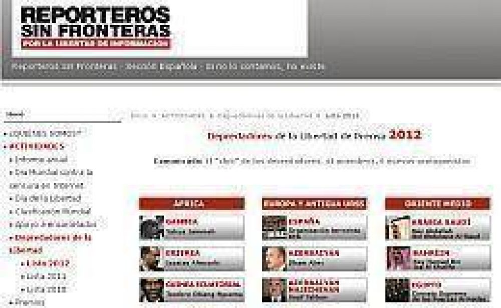 Los "Depredadores de la Libertad de Prensa"