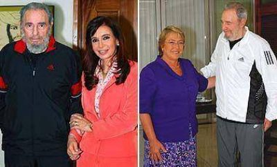 Fidel recibi� a presidentas por 