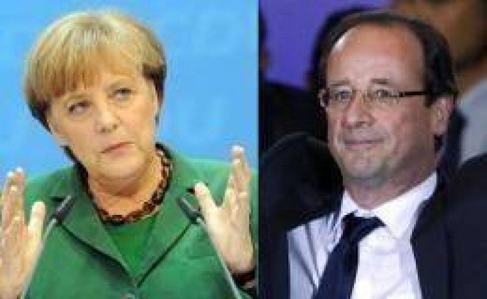 Merkel advirti� a Hollande que el pacto fiscal de la UE es innegociable