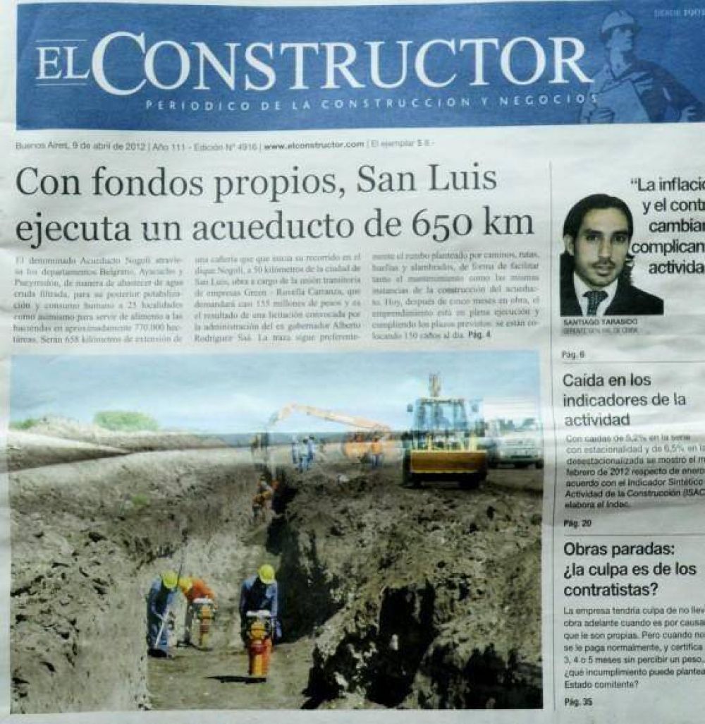 Destacan la pol�tica de obra p�blica del Gobierno de San Luis