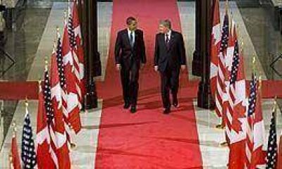Obama viaj� a Canad� en su primera visita oficial al extranjero 