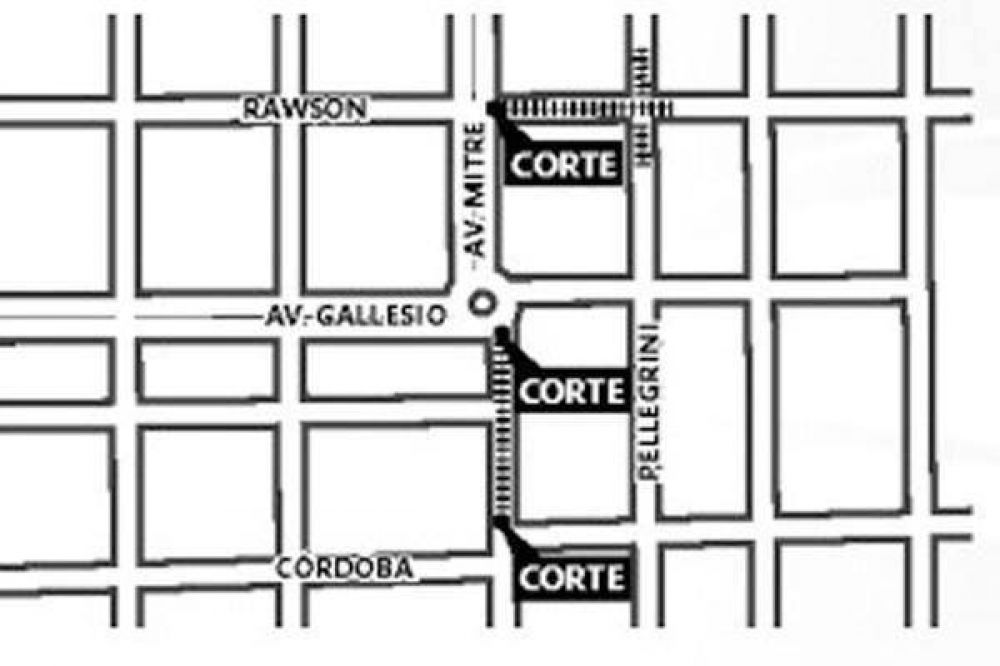 Corte de tr�nsito por obras