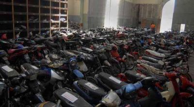 Un verdadero cementerio de autom�viles