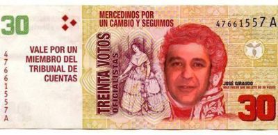 Aparecieron billetes con la cara de Giraudo y este culp� al Poncismo