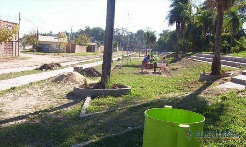 Desmontaron para construir una placita con juegos para ni�os