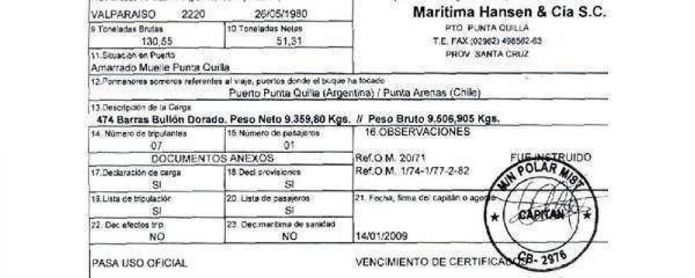 Caso Polar Mist: As� se transporta el oro de Santa Cruz al mundo. 