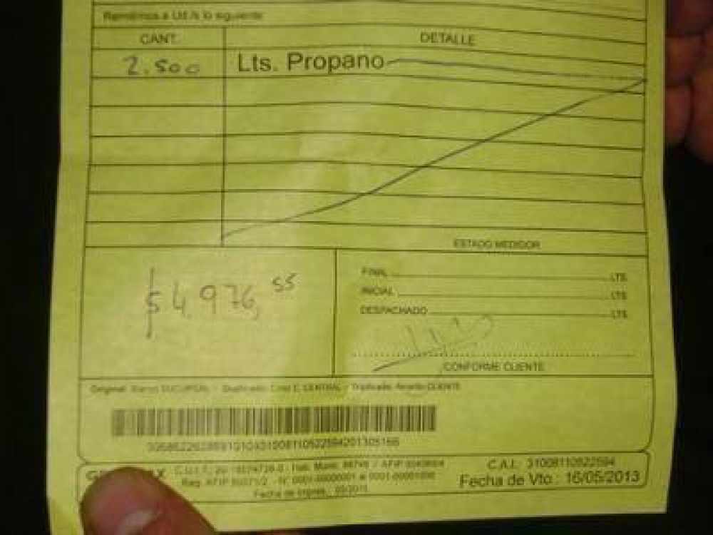 La falta de gas en predio fabril complica a empresa