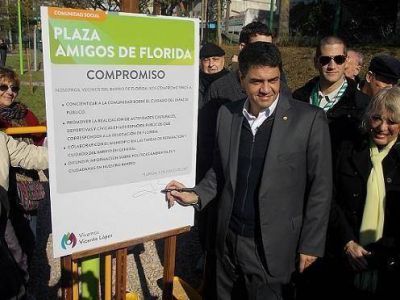 Vicente L�pez inaugur� �Amigos de Florida�, la primera plaza saludable