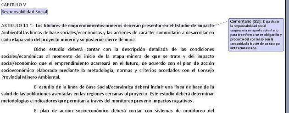 Chubut prepara una nueva ley minera y petrolera: aqu� presentamos el borrador de una de esas propuestas
