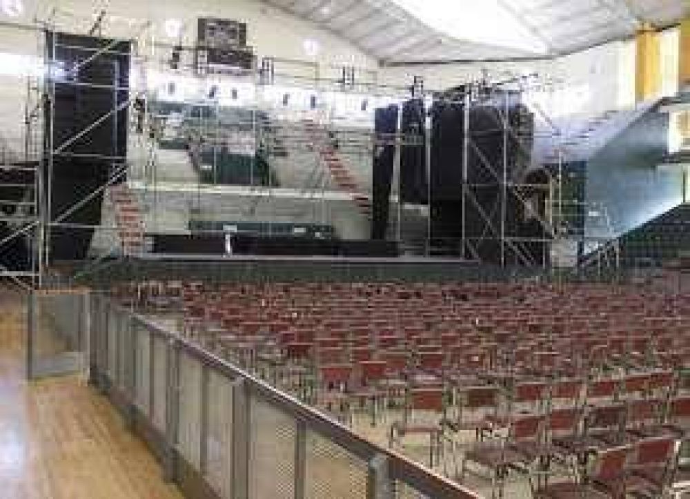 Todo listo para el show de Los Nocheros
