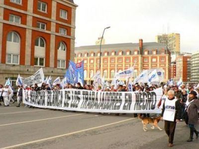 La CTA march� junto a los trabajadores de la pesca
