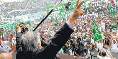 180 riojanos van a la marcha de Moyano