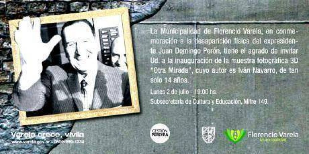 Florencio Varela rendir� homenaje al General Juan Domingo Per�n