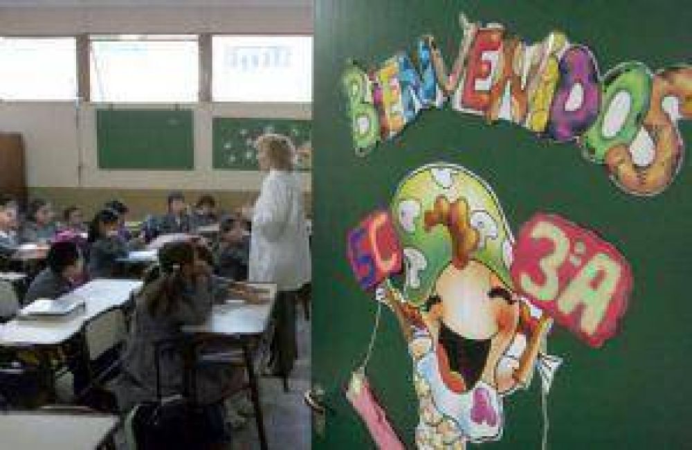 Con tensi�n pero sin paro, hoy se inician las clases