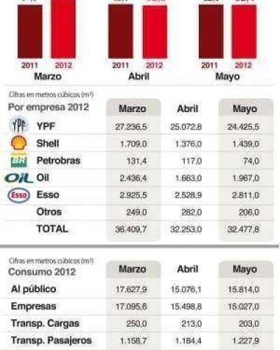 En los primeros 45 d�as de la nacionalizada YPF, lleg� menos combustible a San Juan