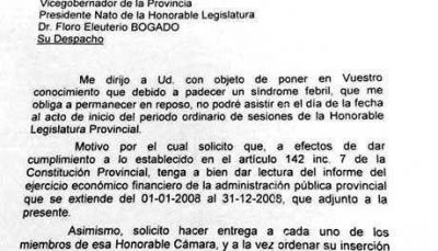 G�mez: El Gobernador se encuentra bien de salud.