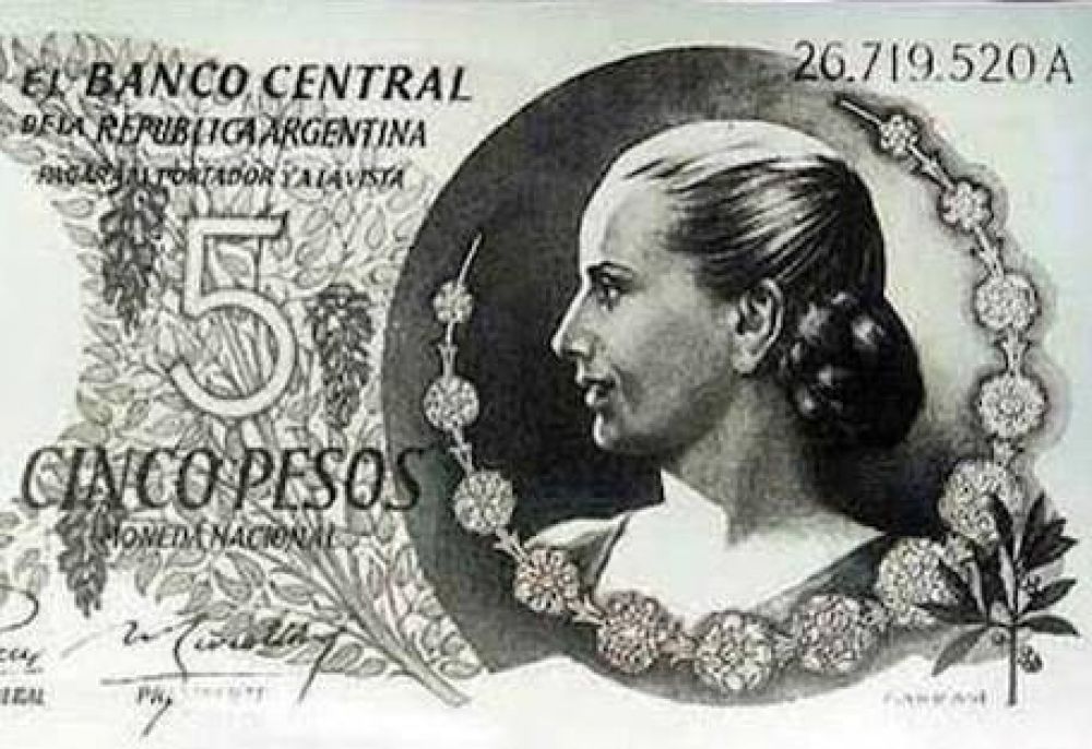 Eva Per�n tendr� su homenaje en un billete