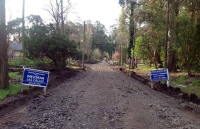 Obras viales en el Bosque Peralta Ramos