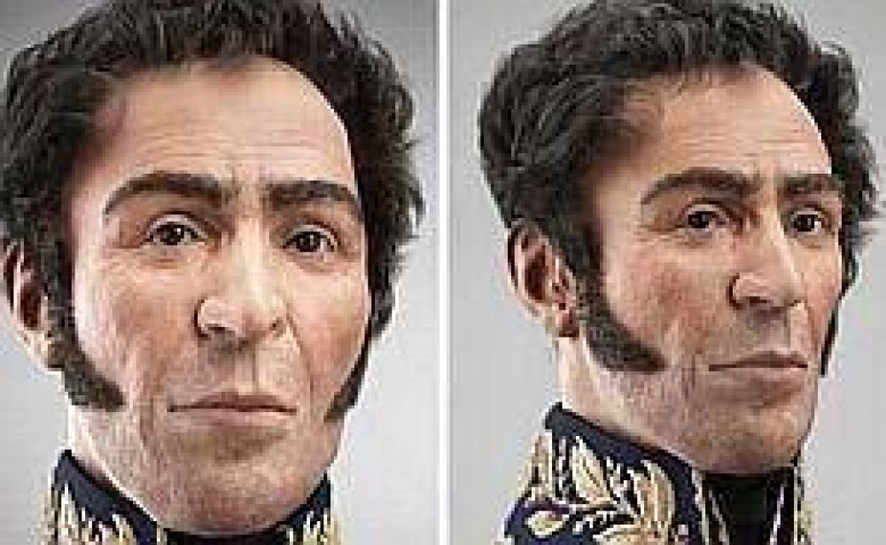 "He aqu el rostro de Bolvar"