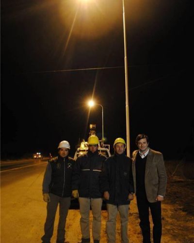 "Esta es la primera etapa de la obra de iluminaci�n que tenemos pensada para este acceso"